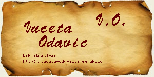 Vuceta Odavić vizit kartica